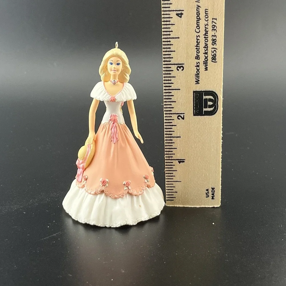Hallmark Barbie Springtime Ornament 1997 Collector Series #3 Pink Dress QEO8642